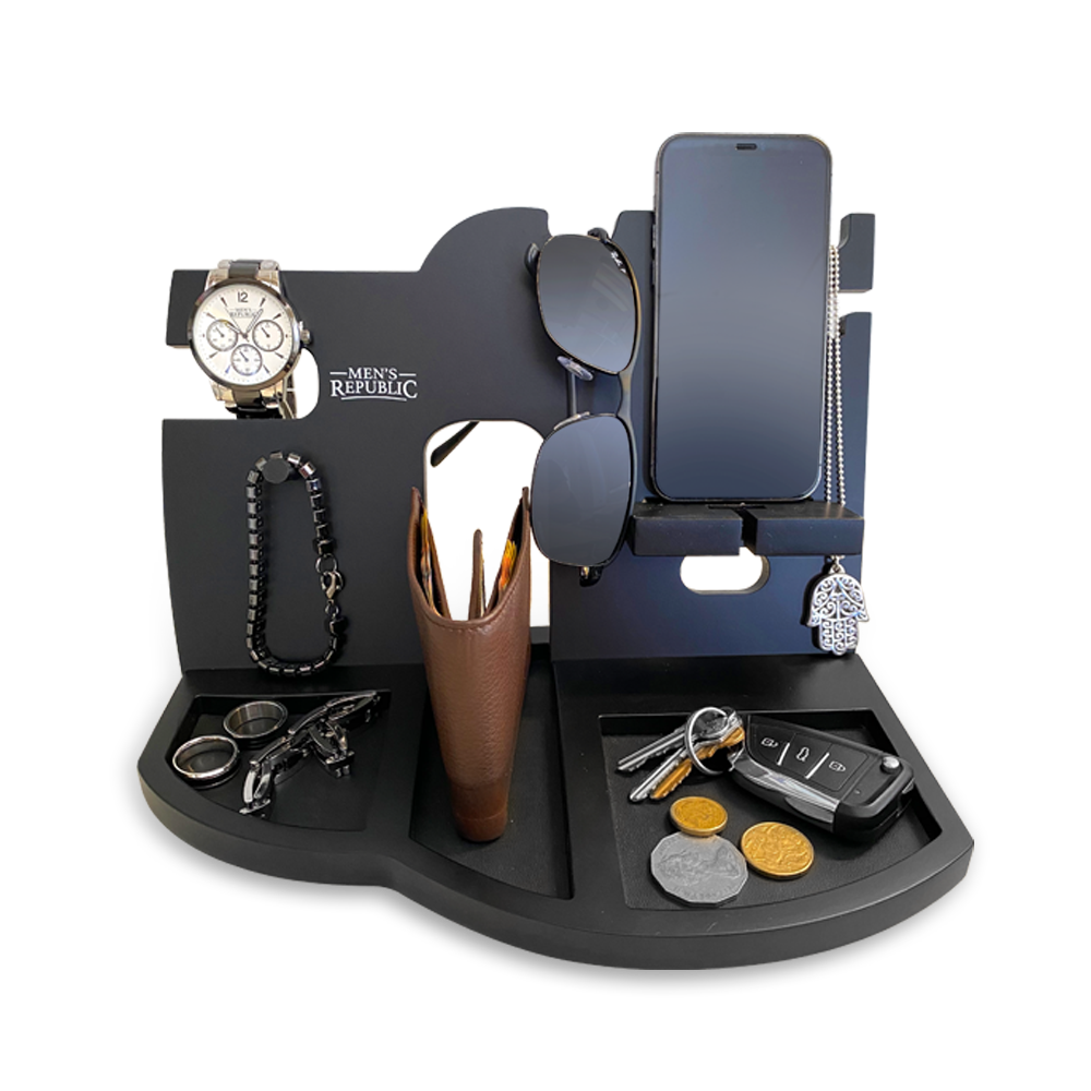 Men's Republic Docking Station and Night Stand - Black