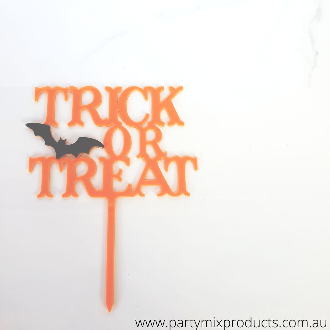 Trick or Treat Cake Topper Acrylic