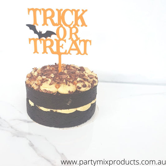 Trick or Treat Cake Topper Acrylic