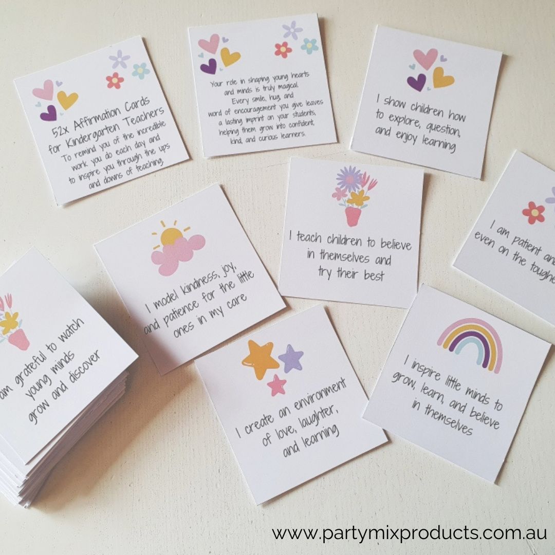 52x Weekly Affirmation Cards for Kindergarten/Early Years Educators