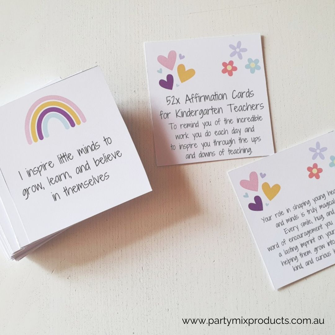 52x Weekly Affirmation Cards for Kindergarten/Early Years Educators